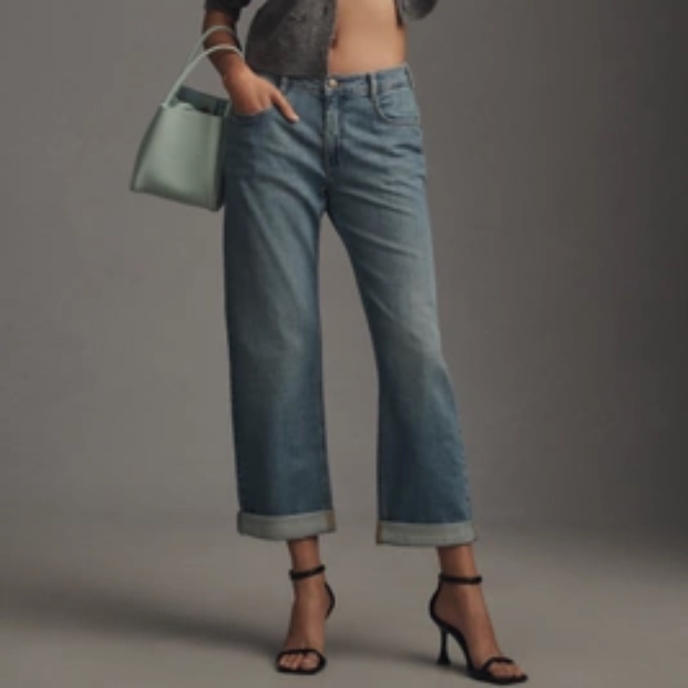 Pilcro Baggy Slim Boyfriend High-Rise Relaxed Jeans